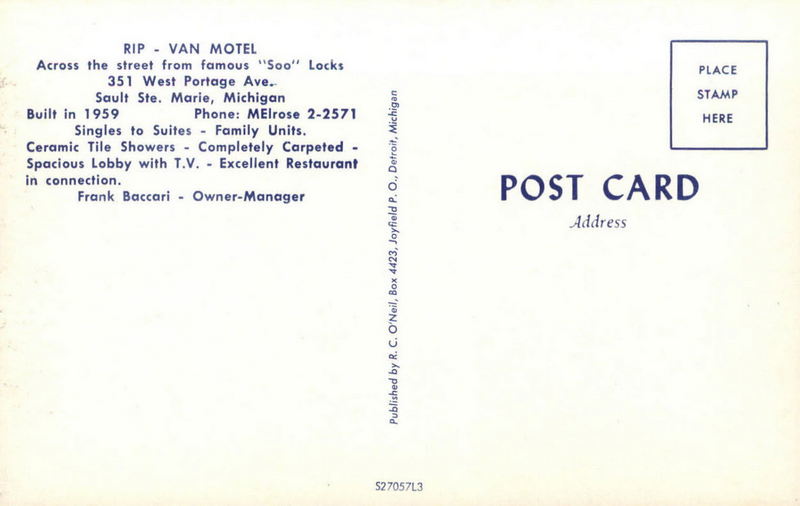 Rip Van Motel (Rip-Van Motel) - Old Postcard (newer photo)